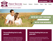 Tablet Screenshot of firstsecurebank.com